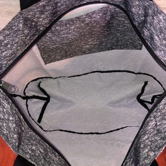 Victorias Secret PINK tote bag full zip top marled gray PINK Dog Logo Travel - Picture 4 of 6